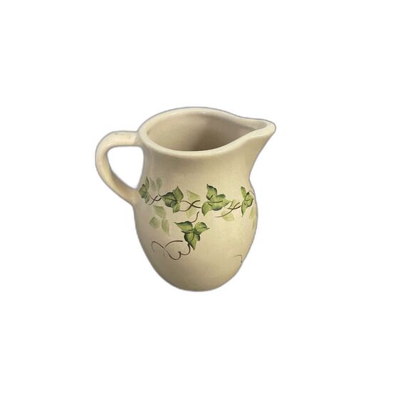 Vintage Robinson Ransbottom Ivy Pitcher – Hand Painted Stoneware – 7.75” USA - Picture 2 of 7